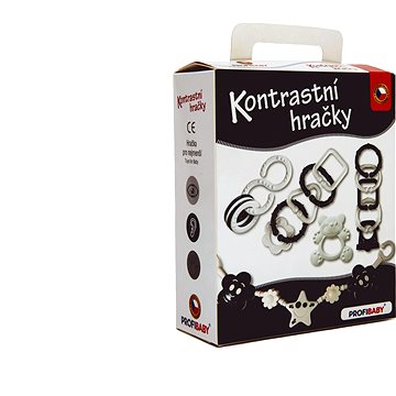 

Profibaby Kontrastní hračky - chrastítko, kousátko, zábrana na kočárek