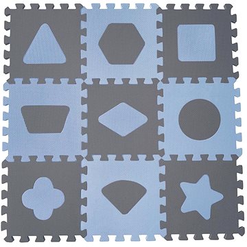 

BabyDan Hrací podložka Blue s geometrickými tvary