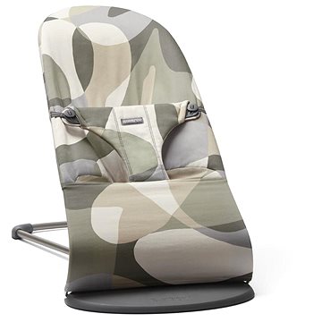 

Babybjörn Bliss Print Khaki Green Cotton, tmavě šedá konstrukce