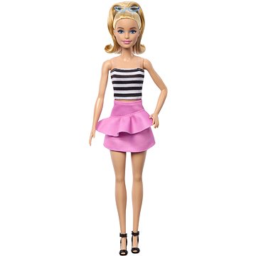 

Barbie Modelka - Růžová sukně a pruhovaný top