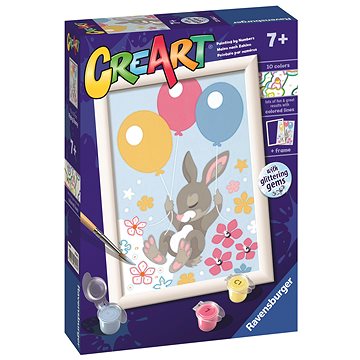 

Ravensburger 235643 CreArt Létající zajíček s balónky se třpytivými kamínky