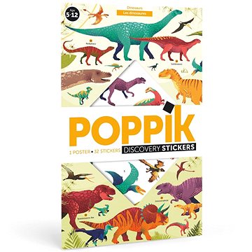 

POPPIK Vzdělávací samolepkový plakát Dinosauři