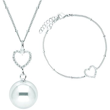 

Bola Rolnička s náramkem Crystal Heart in silver