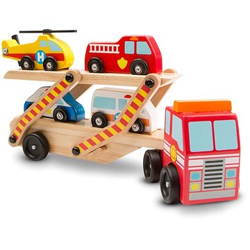 

Melissa & Doug Tahač se záchrannými vozy