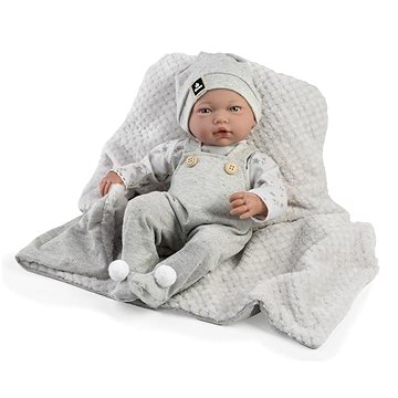 

Guca 961 Liam - realistické miminko se zvuky a měkkým látkovým tělem - 38 cm