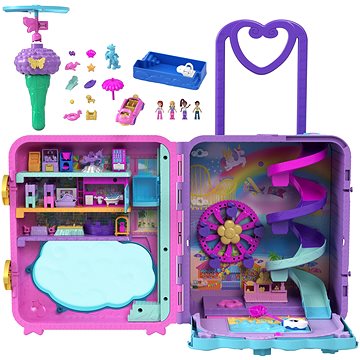 

Polly Pocket Prázdninové letovisko v kufříku, 4 pidi panenky, 25+ doplňků