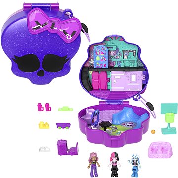 

Polly Pocket Pocketka Monster High, 3 pidi monsterky, 10 příšerkovských doplňků
