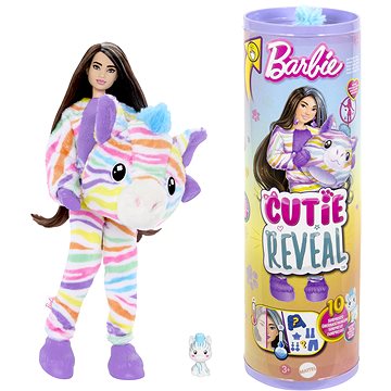 

Barbie Cutie Reveal Barbie Barevné sny zebra s doplňky a 10 překvapení