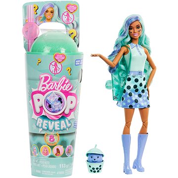

Barbie Pop Reveal Barbie bubble tea - Zelený čaj s doplňky a 8 překvapení, voňavé