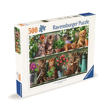 

Ravensburger 120002055 Kočky na poličkách mezi květinami
