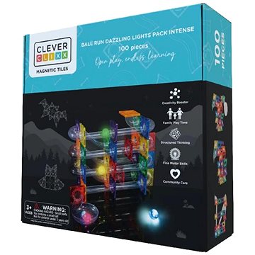 

Cleverclixx Svítící kuličkodráha 100 ks