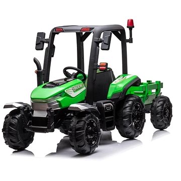 

Mamido Dětský elektrický traktor s přívěsem 24V Blast 2× 200 W, zelený