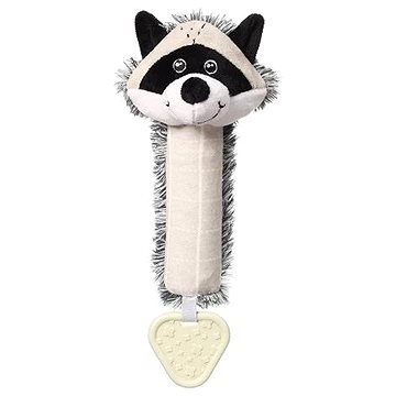 

BabyOno Plyšová pískací hračka Racoon Rocky Mýval, černo-bílý