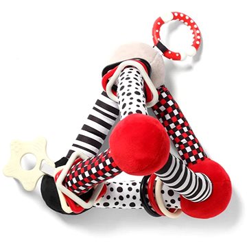 

BabyOno Plyšová edukační hračka Tiny Yoga Triangle C - More Collection - černá/červená