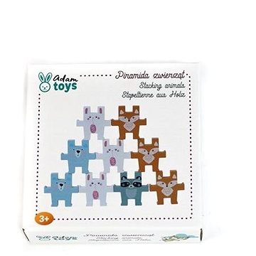 

Adam Toys Dřevěná skládací hra - lesní zvířátka, 12 ks