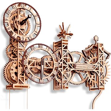 

Wooden City 3D puzzle Steampunk nástěnné hodiny 269 dílů