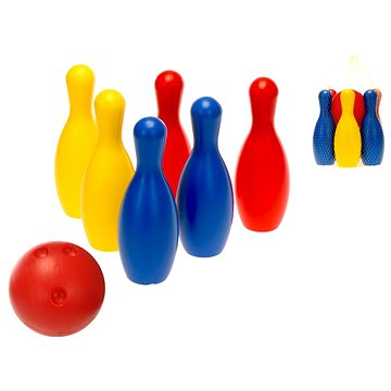 

Mikro-Trading kuželky 19 cm, 6ks s míčkem v síťce
