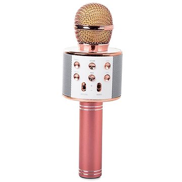 

Verk 01377 Karaoke Bluetooth mikrofon, 1800mAh, světle růžový