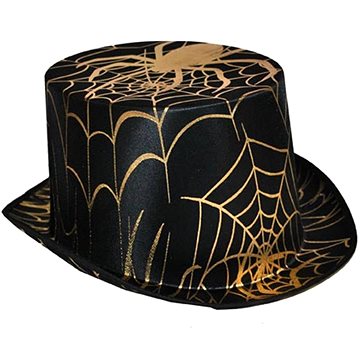 Funny Fashion Klobouk cylindr Halloween s pavouky