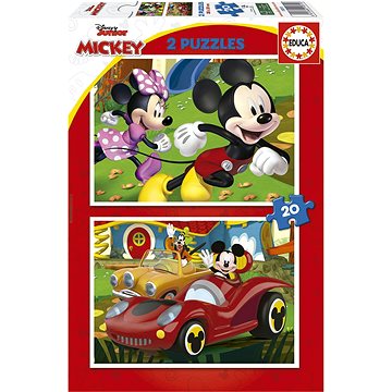 

EDUCA Puzzle Mickey Mouse: Zábavní park 2 × 20 dílků