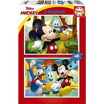 

EDUCA Puzzle Mickey Mouse: Zábavní park 2 × 48 dílků