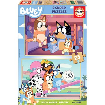 

EDUCA Dřevěné puzzle Bluey 2 × 25 dílků