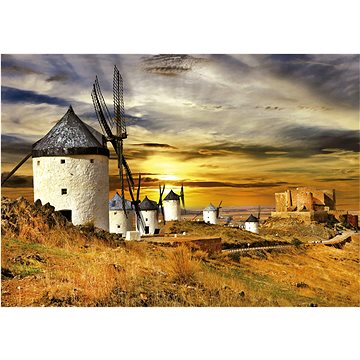 

EDUCA Puzzle Západ slunce ve Španělsku: Větrné mlýny, Consuegra 1500 dílků