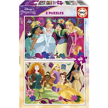 

EDUCA Puzzle Disney princezny 2 × 48 dílků