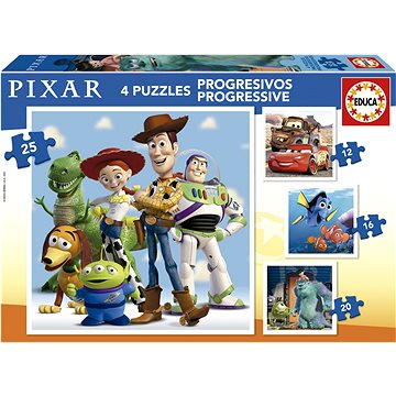 

EDUCA Puzzle Disney Pixar 4v1 (12,16,20,25 dílků)