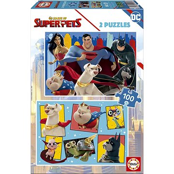 

EDUCA Puzzle DC Liga supermazlíčků 2 × 100 dílků