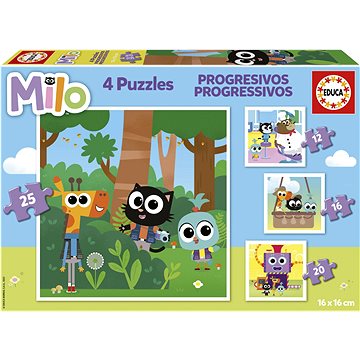 

EDUCA Puzzle Milo 4v1 (12,16,20,25 dílků)