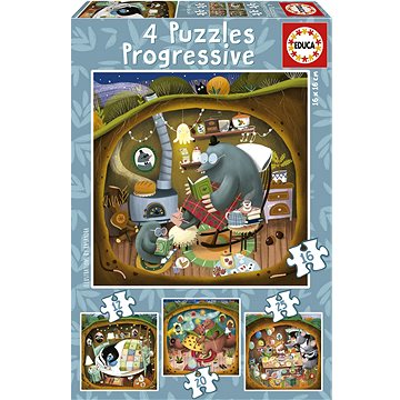 

EDUCA Puzzle Lesní příběhy 4v1 (12,16,20,25 dílků)