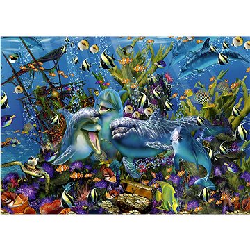 

ALIPSON Puzzle Delfíni a loď pokladů 1000 dílků