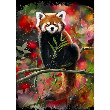 

ALIPSON Puzzle Panda červená na větvi 1000 dílků