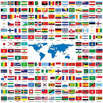 

YAZZ Čtvercové puzzle Vlajky 1023 dílků