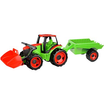 

Lena Traktor se lžící a s vozíkem, červeno zelený