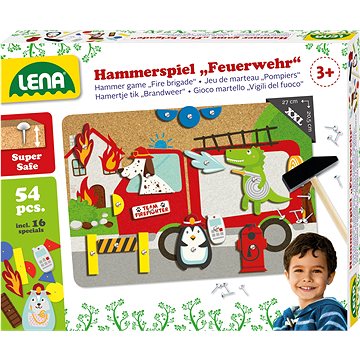

Lena Hra s kladívkem, hasič, barevný korek