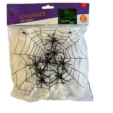 

Svítící pavučina s pavouky 100 g + 5 pavouků