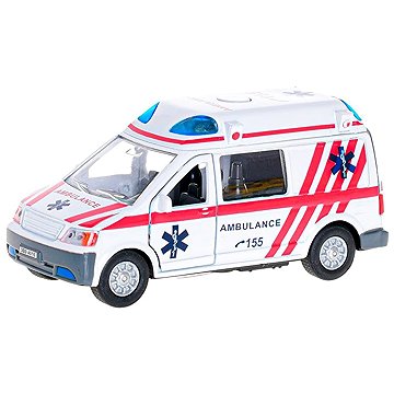 

Mikrotrading Traffic ambulance 14 cm, kov, na zpětný chod, světlo a zvuk