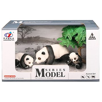 

Mikrotrading Zoolandia panda s mláďaty a doplňky v krabičce