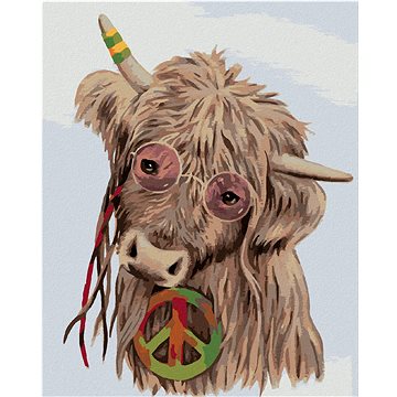 

Zuty - Malování Podle Čísel - Hippie Kráva (Myroslava Voloschuk), 80X100 Cm, Plátno