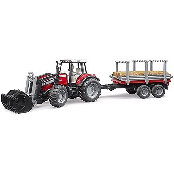 

Bruder Farmer - Massey Ferguson traktor s vlekem