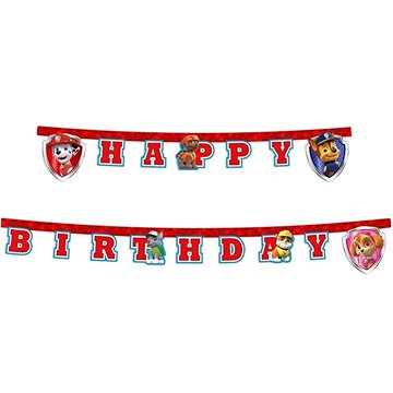 Girlanda narozeniny - happy birthday - tlapková patrola - 200 cm