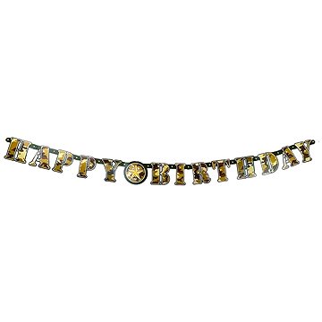 

Girlanda narozeniny - happy birthday - maskáč - army - voják - 160 cm