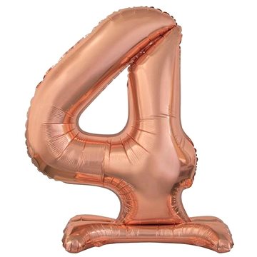 

Balón foliový číslice růžovo zlatá / rose gold na podstavci, 74 cm - 4