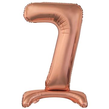 

Balón foliový číslice růžovo zlatá / rose gold na podstavci, 74 cm - 7