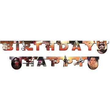 

Banner - girlanda star wars - hvězdné války - happy birthday - narozeniny - 210 cm