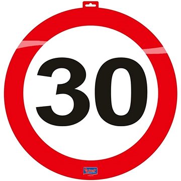 Dekorace dopravní značka 30, 47cm