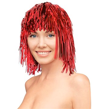 

Paruka foliová červená