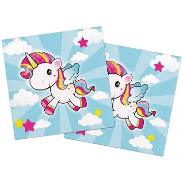 

Ubrousky jednorožec - little unicorn 33x33 cm / 20 ks